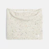 Boy's flecked beige knit snood