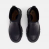 Girls' black notched sole boots