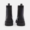 Girls' black notched sole boots