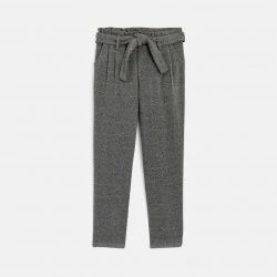 Girls' checked comfort trousers