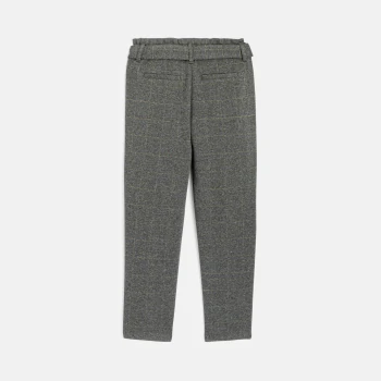 Girls' checked comfort trousers