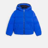 Boys' plain blue short padded jacket