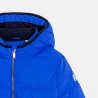 Boys' plain blue short padded jacket