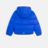 Boys' plain blue short padded jacket