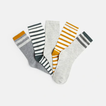 Boys' multicoloured striped socks