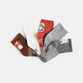 Jacquard animal socks (5-pack)