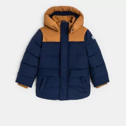 Boys' navy blue hooded jacket