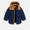 Boys' navy blue hooded jacket