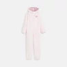 Girls' sheepskin-style pastel pink fleece pyjama suit