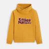 Boys' saffron yellow sweatshirt with slogan