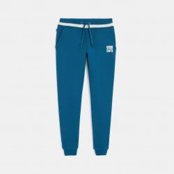 Boys' warm duck blue fleece joggers