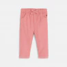 Baby girls' pink corduroy trousers