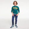 Boys' green sweatshirt with slogan