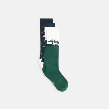 Boysu2019 navy and green socks (set of 2)