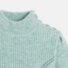 Girls aqua green sweater dress