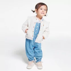 Baby blue boyfriend denim dungarees