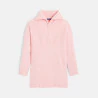 Girls pink trucker collar sweater dress