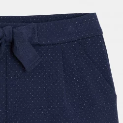 Girls navy-blue polka-dot...