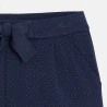 Girls navy-blue polka-dot shorts