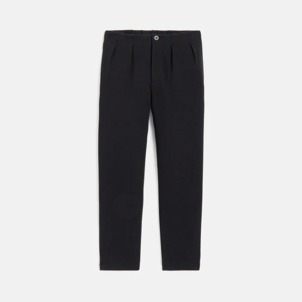 Girls' plain black trousers with darts