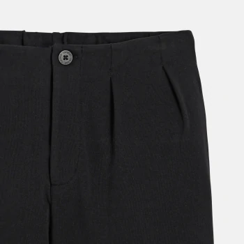 Girls' plain black trousers with darts