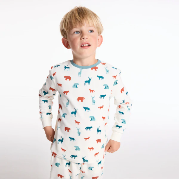 Boys' 2-piece printed velvet pyjamas