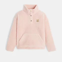 Girls pink fleece sweatshirt