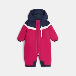 Unisex baby’s red ski suit