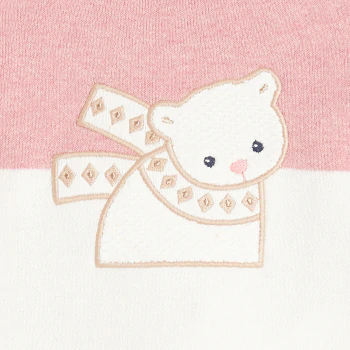 Baby girlu2019s embroidered bear knit sweater