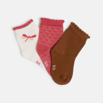 Baby girlu2019s fancy socks (set of 3)