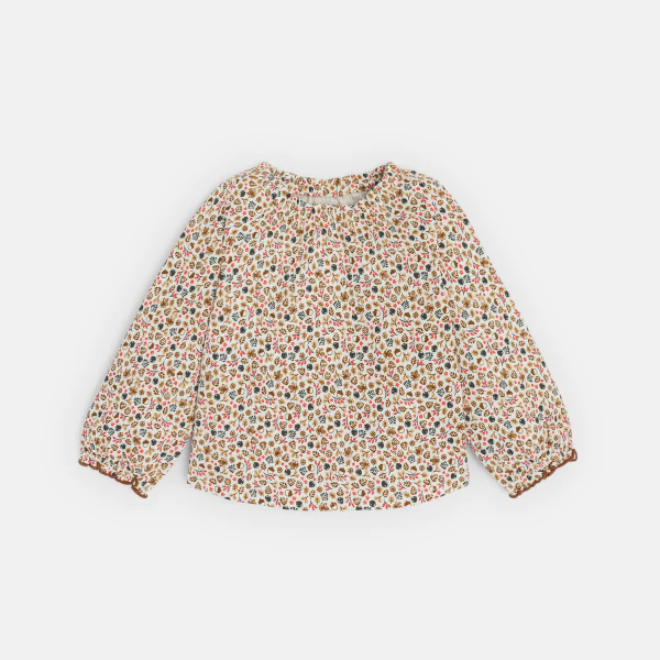 Baby girlu2019s printed seersucker blouse