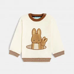 Baby boyu2019s beige rabbit...