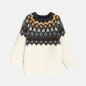 Boy's ecru jacquard sweater