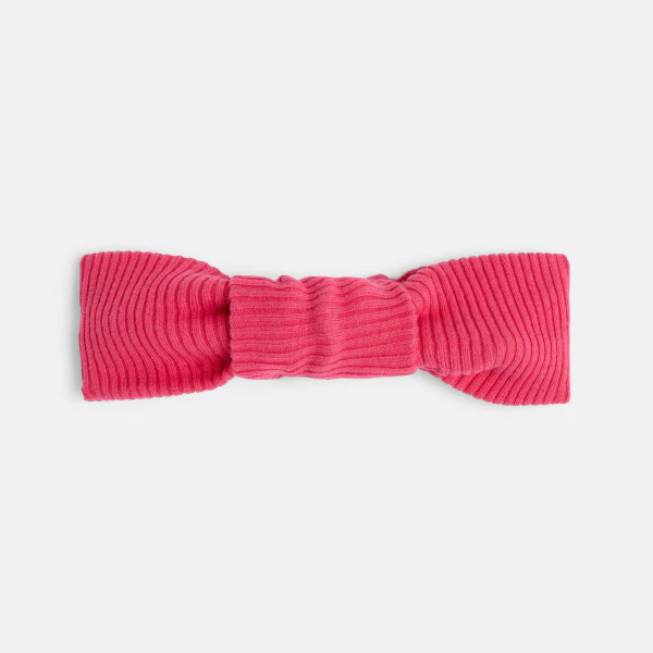 Baby girl’s pink rib knit headband