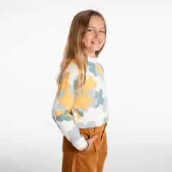 Girls brown velour wide-leg pants