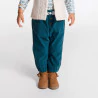 Baby girls' green corduroy trousers