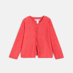 Baby girl’s pink fancy knit cardigan