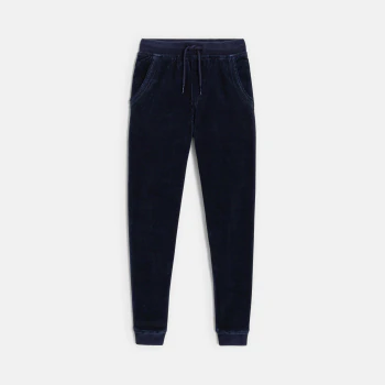 Boy's blue velours jogpant