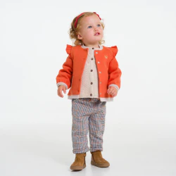 Baby girls' orange ruffle...