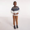 Boy's ecru jacquard sweater