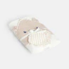 Unisex white bath cape with fabric wipes