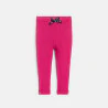 Legging maille côtelée rose bébé fille