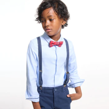 Cotton shirt and bow tie