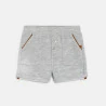 Baby boy's mottled grey fleece shorts