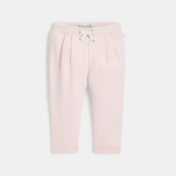 Baby girl's pink fleece trousers