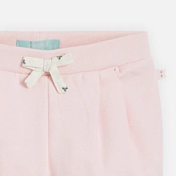 Baby girl's pink fleece trousers