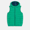 Boy's green lightweight sleeveless down jacket