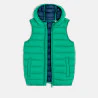 Boy's green lightweight sleeveless down jacket