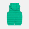 Boy's green lightweight sleeveless down jacket