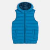 Boy's blue lightweight sleeveless down jacket